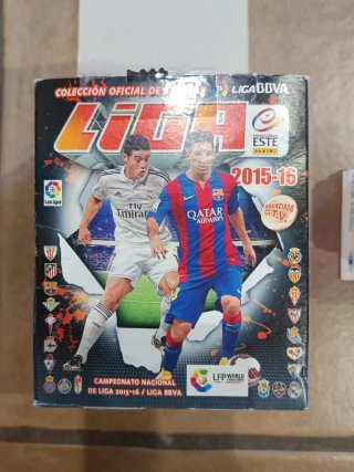 Lote Cromos Liga 15/16 Panini + Caja