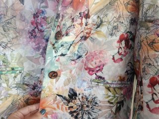 Chaqueta floral mujer
