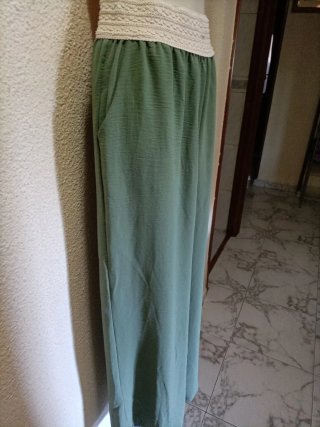 Pantalón palazzo verde