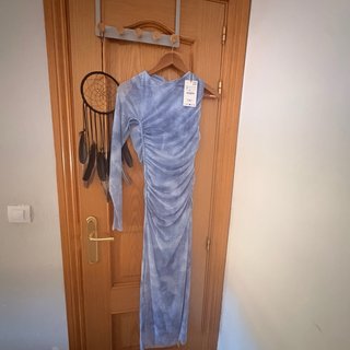 Vestido Zara Talla M Azul Tie-Dye