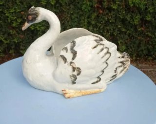 Figura Pato Porcelana Decorativa