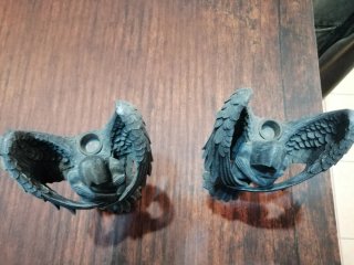 Coppia Angeli Resina Porta Candele