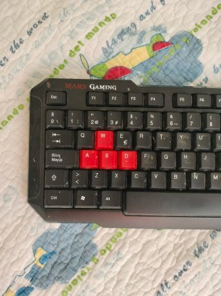 Teclado Mars Gaming Nero e Rosso