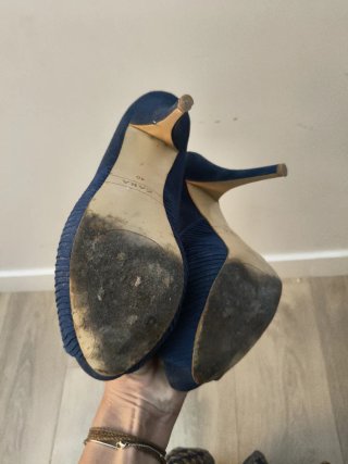 Zapatos Zara Azul Peep Toe talla 40