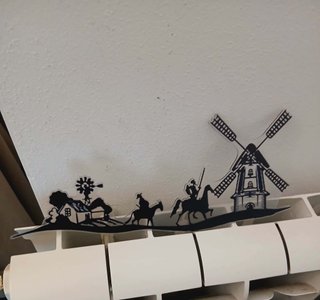 Arte murale Don Chisciotte acrilico