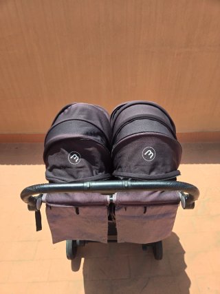 Carrito Doble Baby Monster Gris
