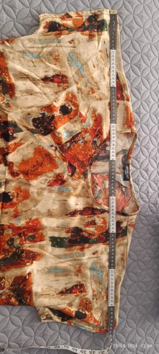 Camisa verano nudo beige y naranja
