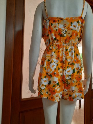 Tutina estiva floreale arancione