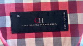 Camisa Carolina Herrera cuadros T. L