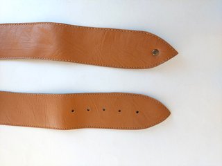 Cintura vintage in pelle taglia 85 cm marrone