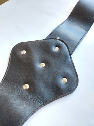 Cintura vintage in pelle taglia 85 cm marrone