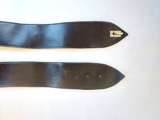 Cintura vintage in pelle taglia 85 cm marrone