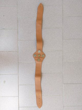 Cintura vintage in pelle taglia 85 cm marrone