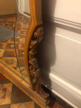 Espejo antiguo de madera