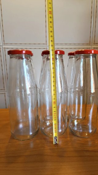 Set 6 Bottiglie Vetro Rosse 750ml