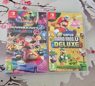 Mario Kart 8 Deluxe y Mario Bros u Deluxe switch