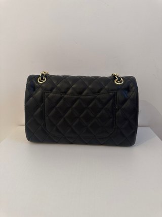 Borsa Chanel Classic Flap Caviar Nera Oro