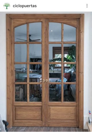 Puerta doble madera recuperada