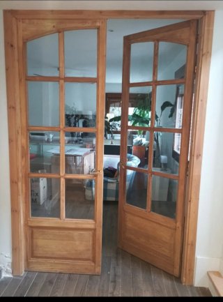 Puerta doble madera recuperada