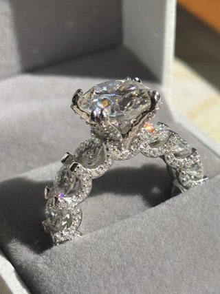 Anillo Moissanita Plata de Ley 925