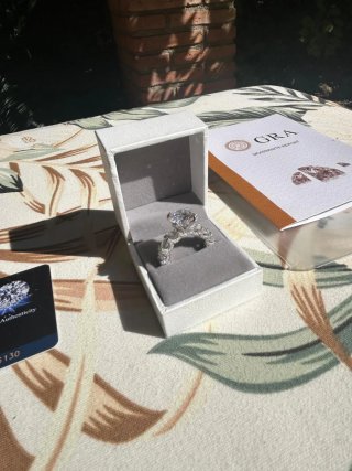 Anillo Moissanita Plata de Ley 925