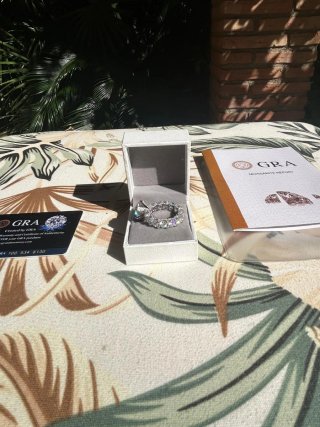 Anillo Moissanita Plata de Ley 925