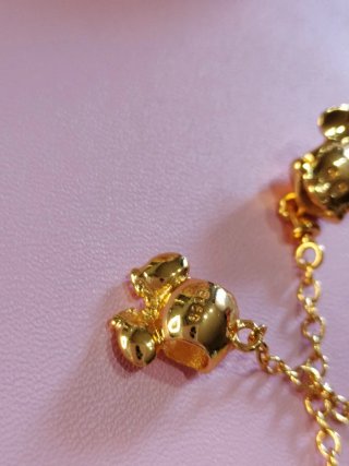 Pulsera Cadena Mickey Disney Oro