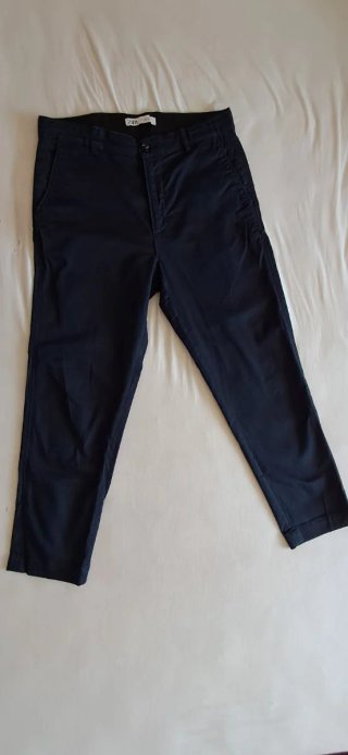 Calças Zara azul escuro slim fit