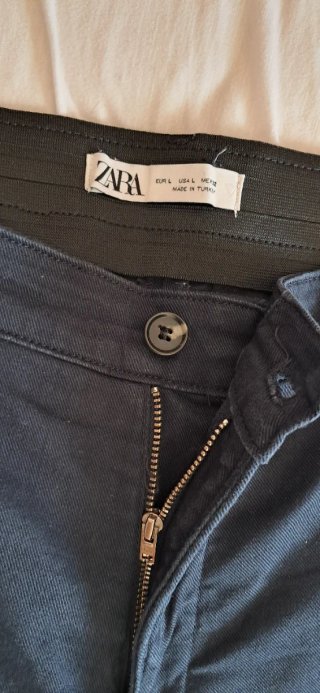 Calças Zara azul escuro slim fit