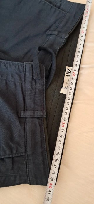 Calças Zara azul escuro slim fit