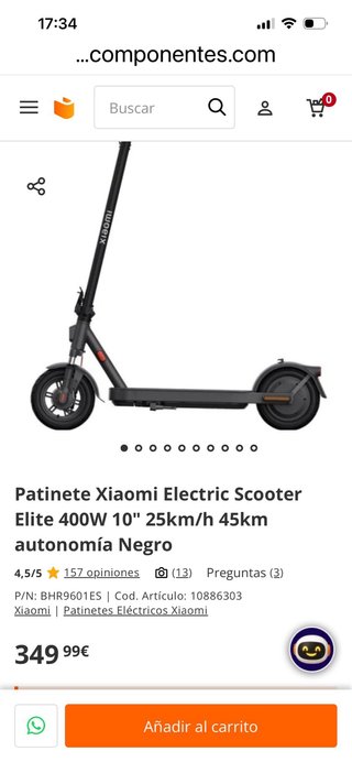 Patinete Monopatín Eléctrico Xiaomi scooter pro 2