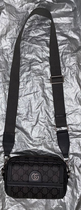 Bandolera Gucci Negra y Gris