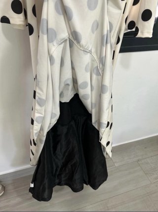 Vestido Flamenca Lunares Blanco y Negro