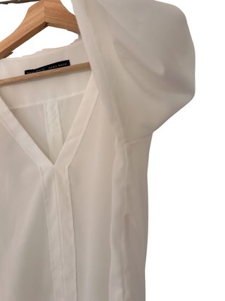 Blusa Zara Basic Blanca Talla M