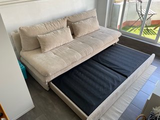 Sofá cama Maisons du Monde beige