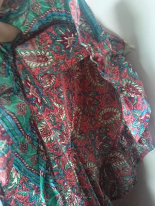 Copricostume fantasia floreale seta