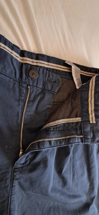 Calças Zara azul escuro slim fit tamanho EU 42