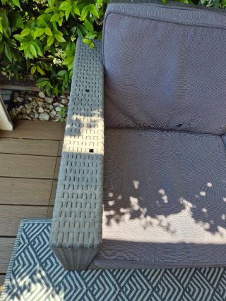 Set divani da giardino grigio