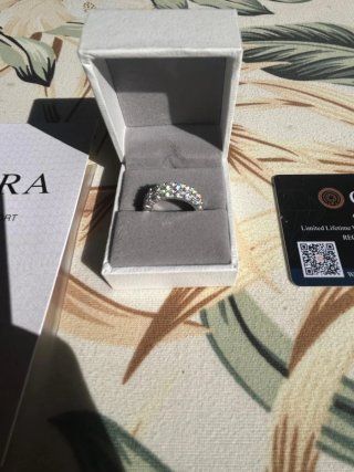 Anillo Moissanita Plata Ley 925 GRA
