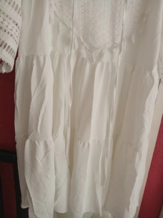 Vestido blanco SHEIN CURVE con encaje