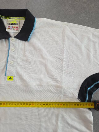 Polo Adidas Equipment Vintage Anni '90 Bianco L