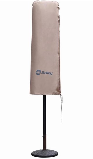 Sombrilla 2x4m con pie, funda y LED