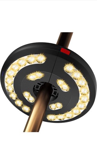 Sombrilla 2x4m con pie, funda y LED
