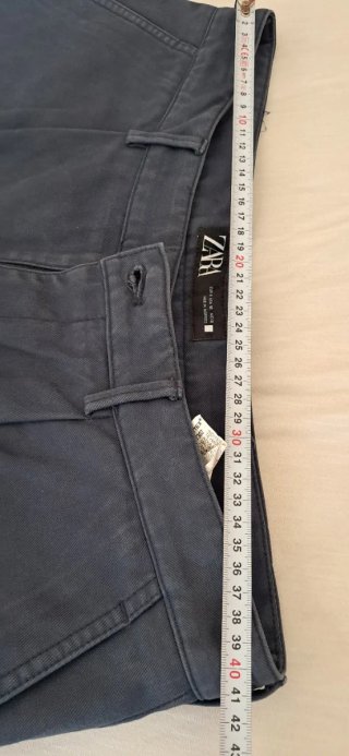 Calças Zara azul escuro slim fit tamanho EU 42