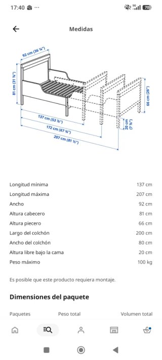 Cama infantil blanca