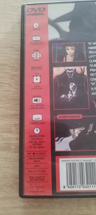 Vampire Hunter D, pack Películas DVD ANIME