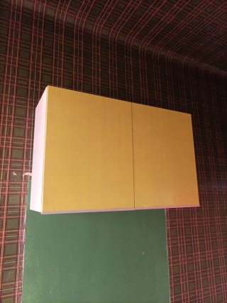 Mueble auxiliar cocina madera y cristal