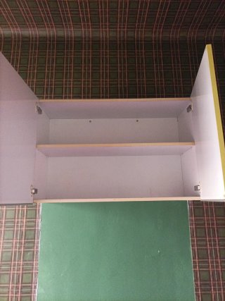 Mueble auxiliar cocina madera y cristal