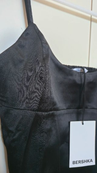 Top corsé Bershka negro