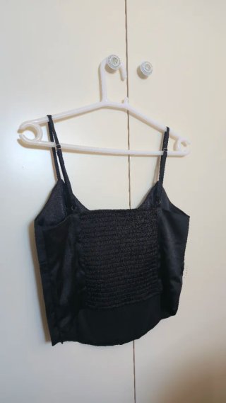 Top corsé Bershka negro